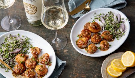 Scallops with Sauvignon Blanc Brown Butter Sauce