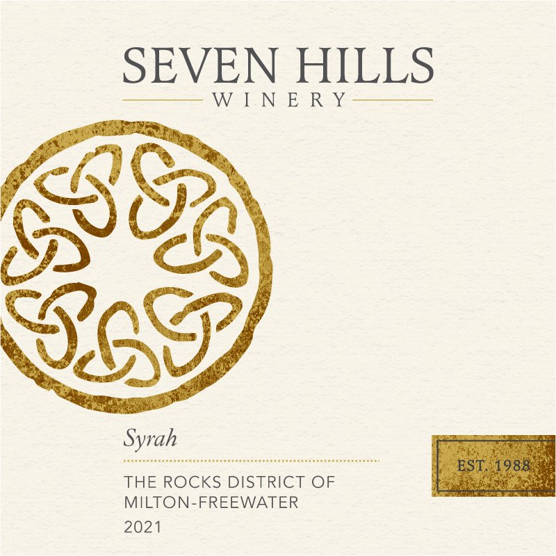 Syrah Rocks Wine Bottle Label 
