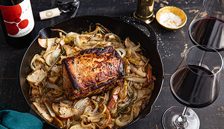 Pork Roast with Caramelized Walla Walla Onions & Washington Apples
